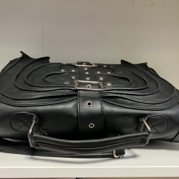 RESTYLE FOR REPAIR OR PARTS‼️MESSENGER SATCHEL GOTHIC SHOULDER BAG BAT WINGS - Picture 4 of 14